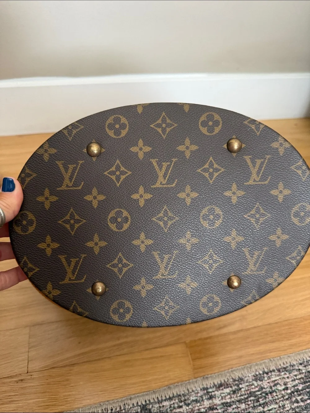 Louis Vuitton Monogram Bucket Bag in Dark Brown & Vachetta